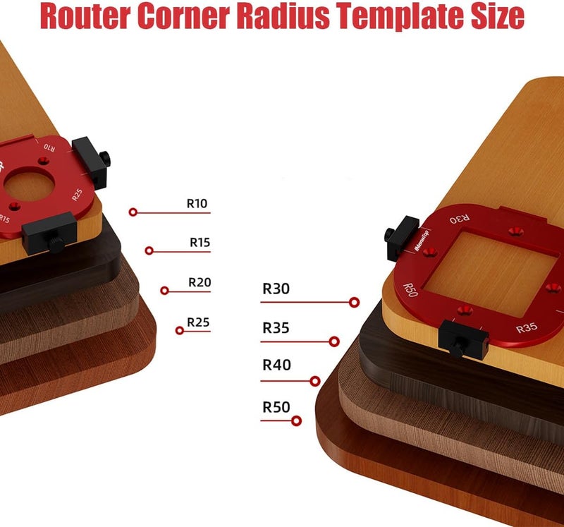 IMeanTop قالب زاوية الراوتر من الألمنيوم لزوايا الراوتر وقوالب النجارة R10/R15/R20/R25/R30/R35/R40/R50 للاستخدام مع طاولة الراوتر - Image 3